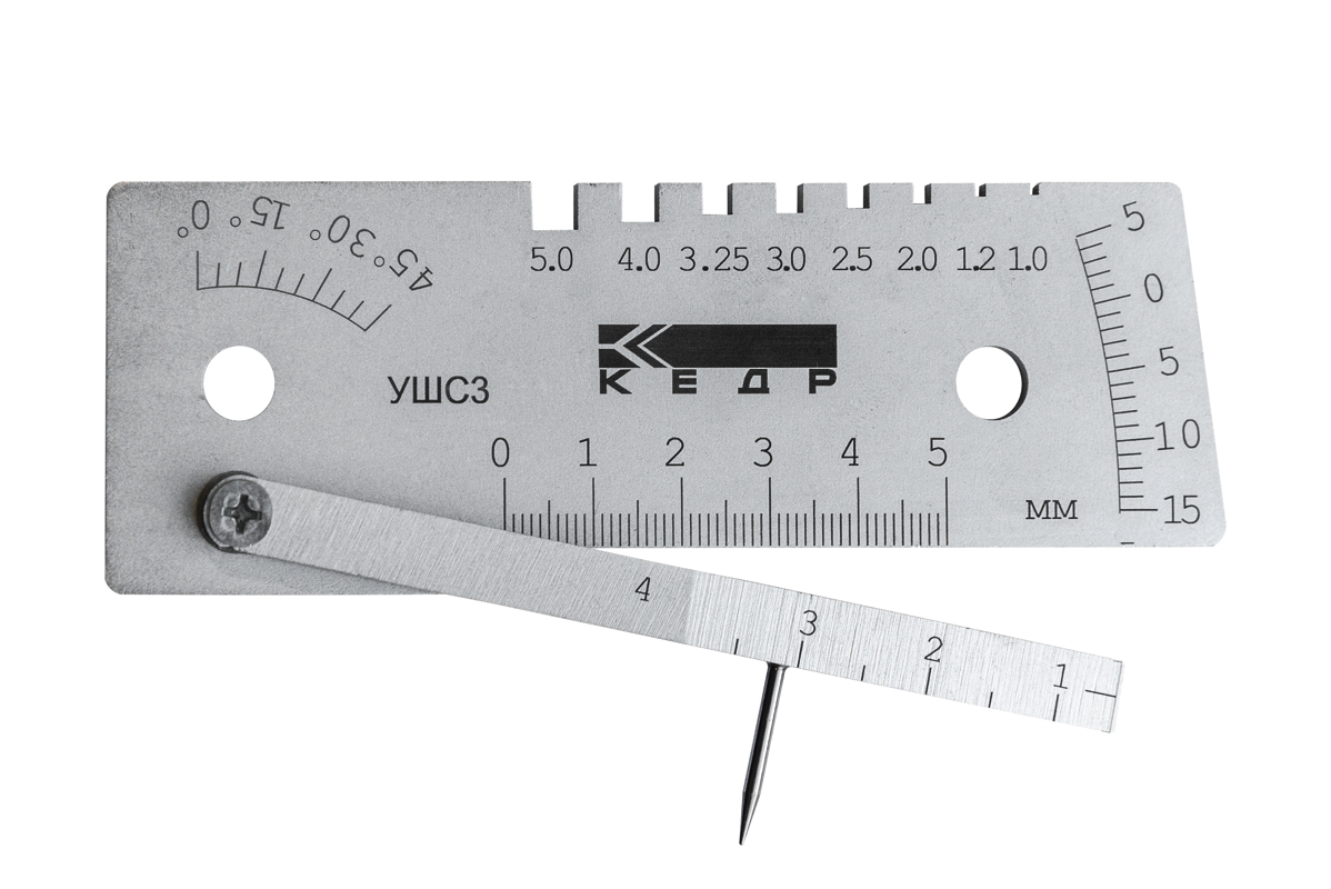 Шаблон сварщика КЕДР УШС-3 с калибровкой