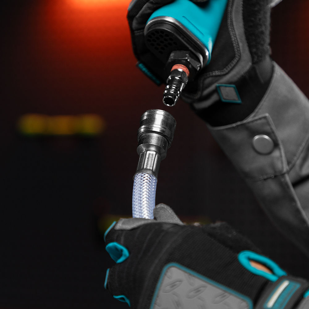 Шланг пневматический ПВХ, 10 x 16 мм, 18 бар, армированный, прозрачный, быстросъемное соединение, 30 м Stels (57027)