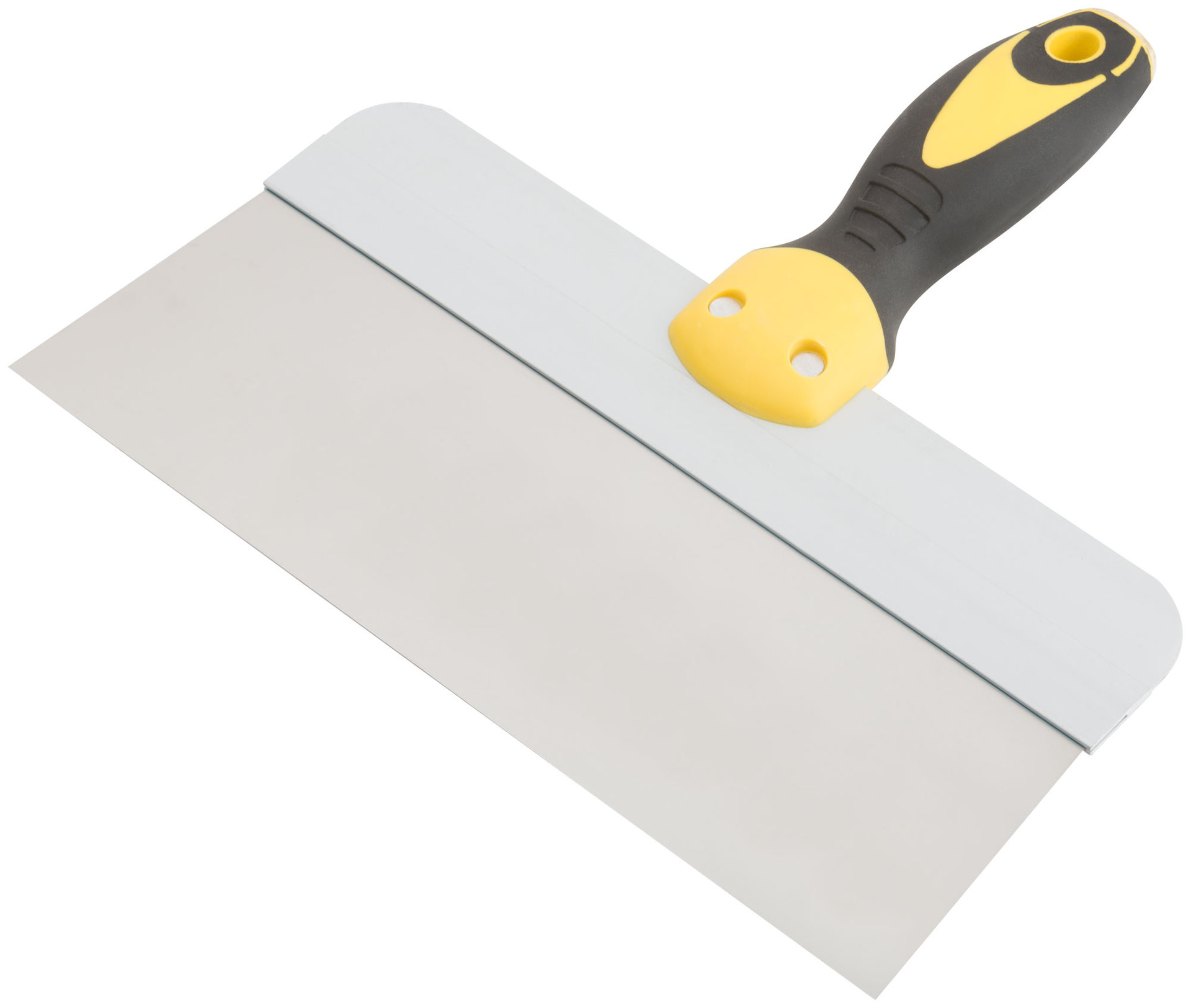 Шпатель фасадный нержавеющий Профи, прорезиненная ручка с метал.бойком 250 мм (06443)