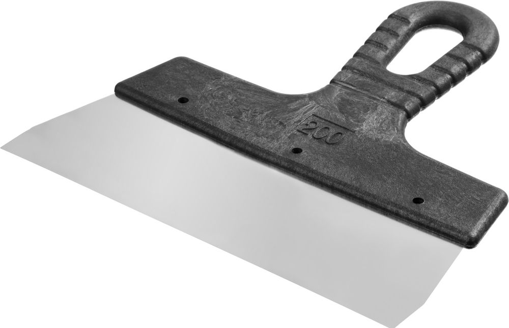 Шпатель фасадный нержавеющий 200 мм, пластиковая ручка СИБИН 10079-200_z01
