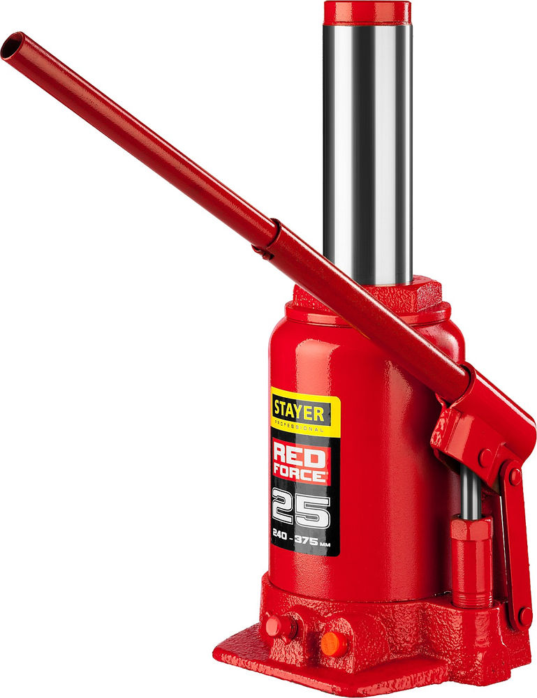 Домкрат бутылочный гидравлический 25 т, 240 - 375 мм RED FORCE Professional STAYER 43160-25