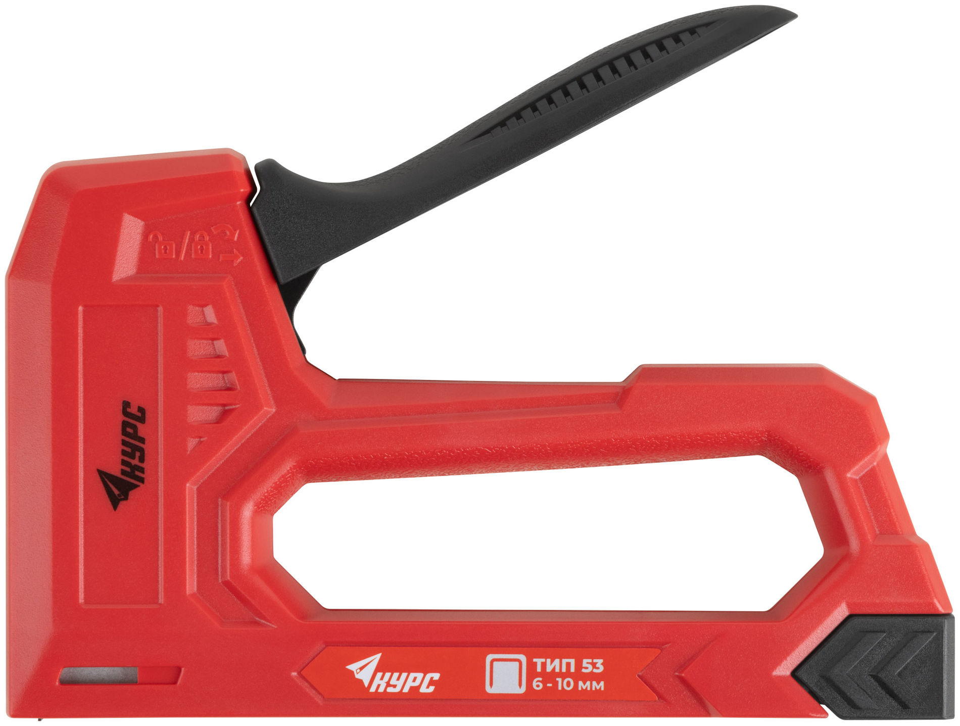 Степлер для узких скоб тип 53 6-10 мм, рессорный механизм, ABS пластиковый корпус (32082)