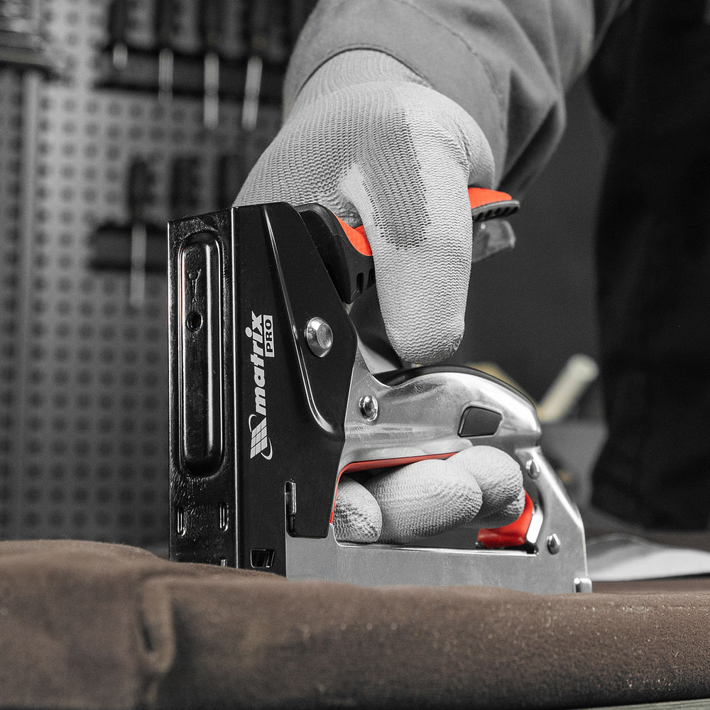 Степлер мебельный, стальной, быстрая загрузка, тип скобы 53, 6-10 мм, PRO Matrix (40916)