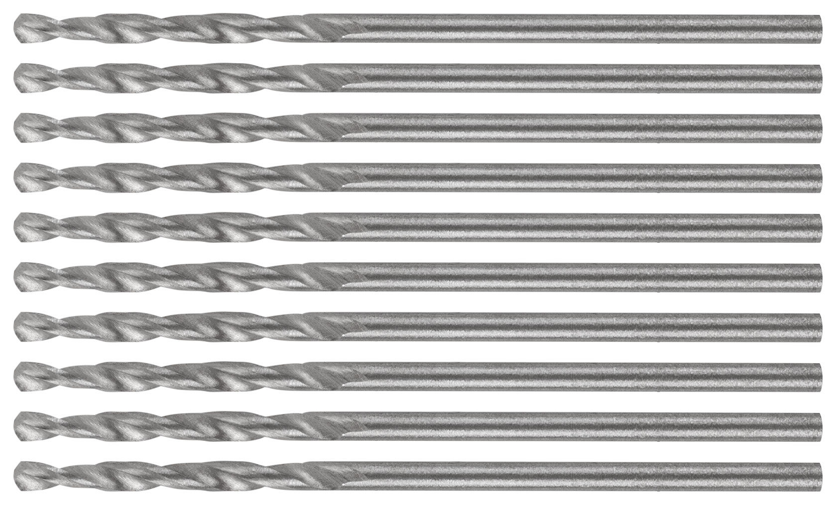 Сверла по металлу HSS, угол заточки 118°, 1,5 x 43 мм, (10 шт.) (35551М)