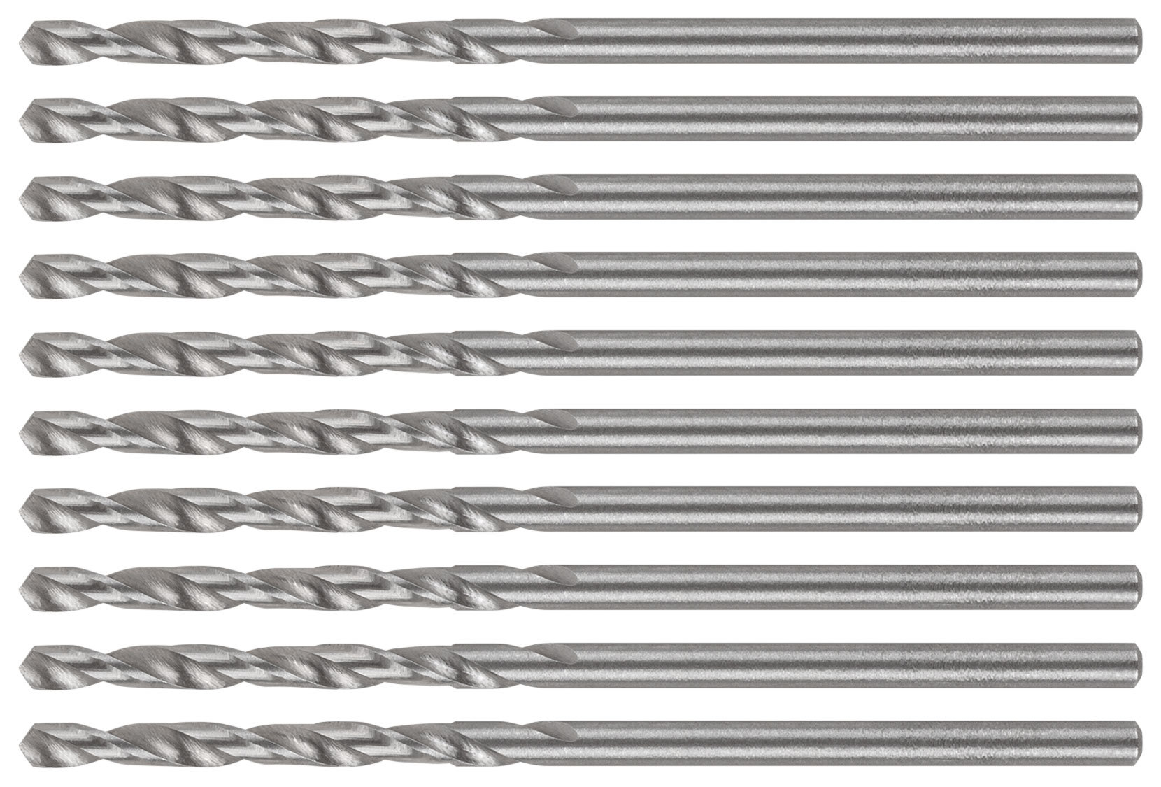 Сверла по металлу HSS, угол заточки 118°, 2,0 x 49 мм, (10 шт.) (35552М)