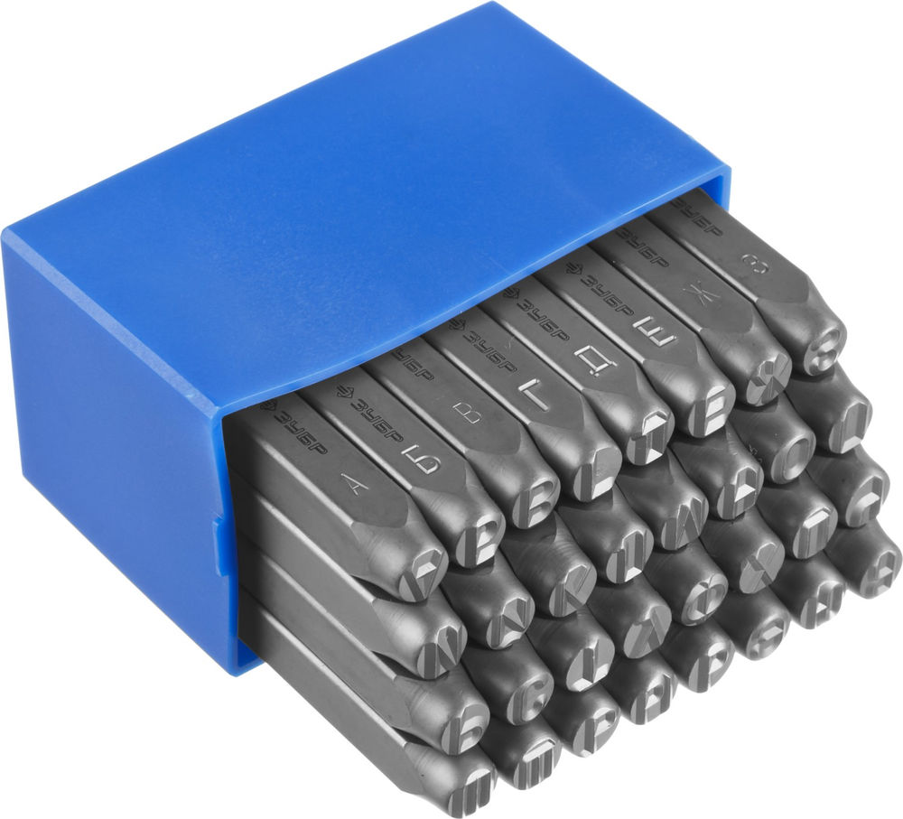 Клейма штамповочные буквенные 8 мм кириллица Профессионал ЗУБР 21503-08