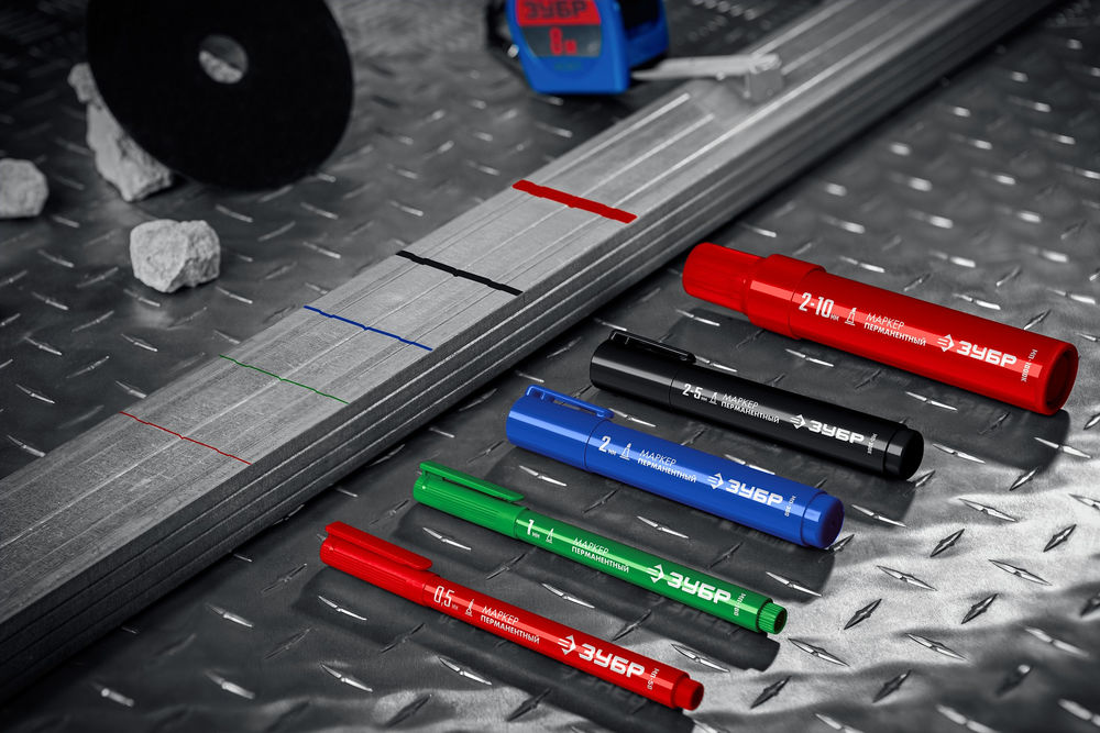 Перманентный маркер МП-50 черный, 0.5 мм ЗУБР 06321-2