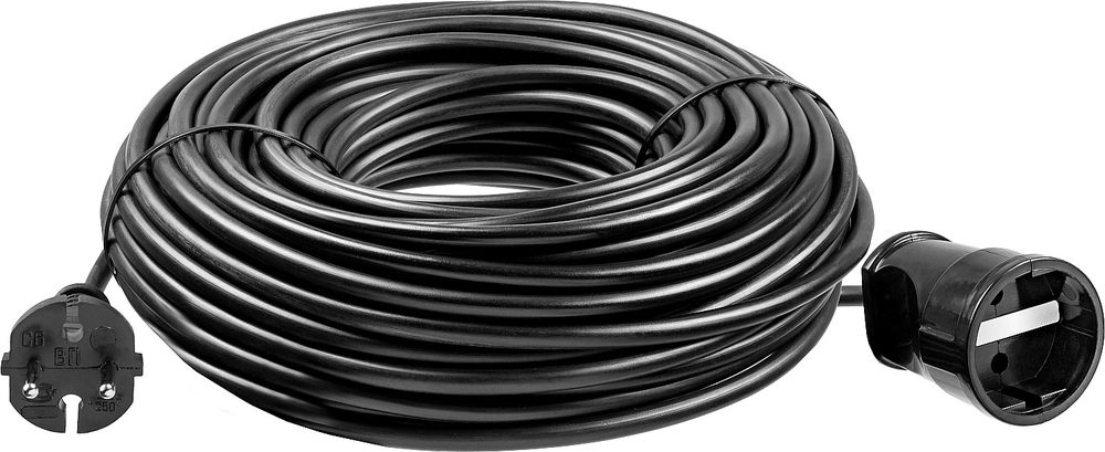 Удлинитель-шнур силовой ПВС 2 x 0.75 мм2 30 м 2200 Вт ЗУБР ПВС-207-Ш 55023-30