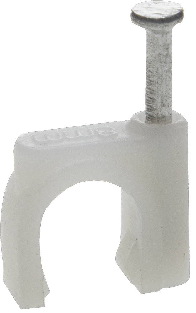 Скоба-держатель круглая с оцинкованным гвоздем 10 мм, 40 шт Профессионал СД-К ЗУБР 45111-10