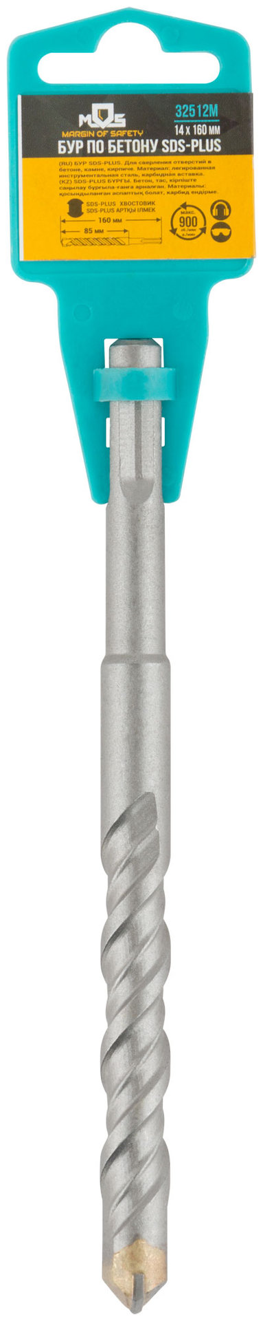 Бур по бетону SDS PLUS с двойной резьбой 14х160 мм (32512М)