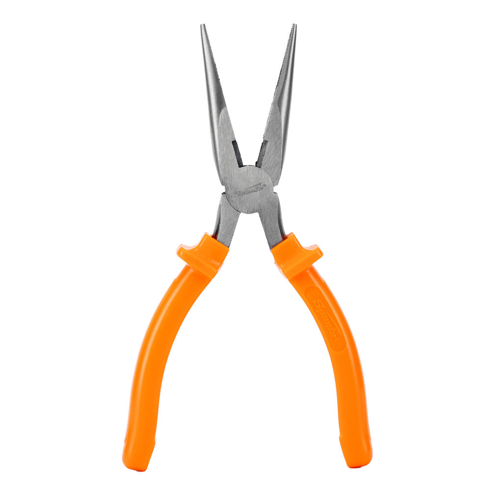 Длинногубцы прямые Classic, 200 мм, шлифованные, пластмассовые рукоятки Sparta (17163)