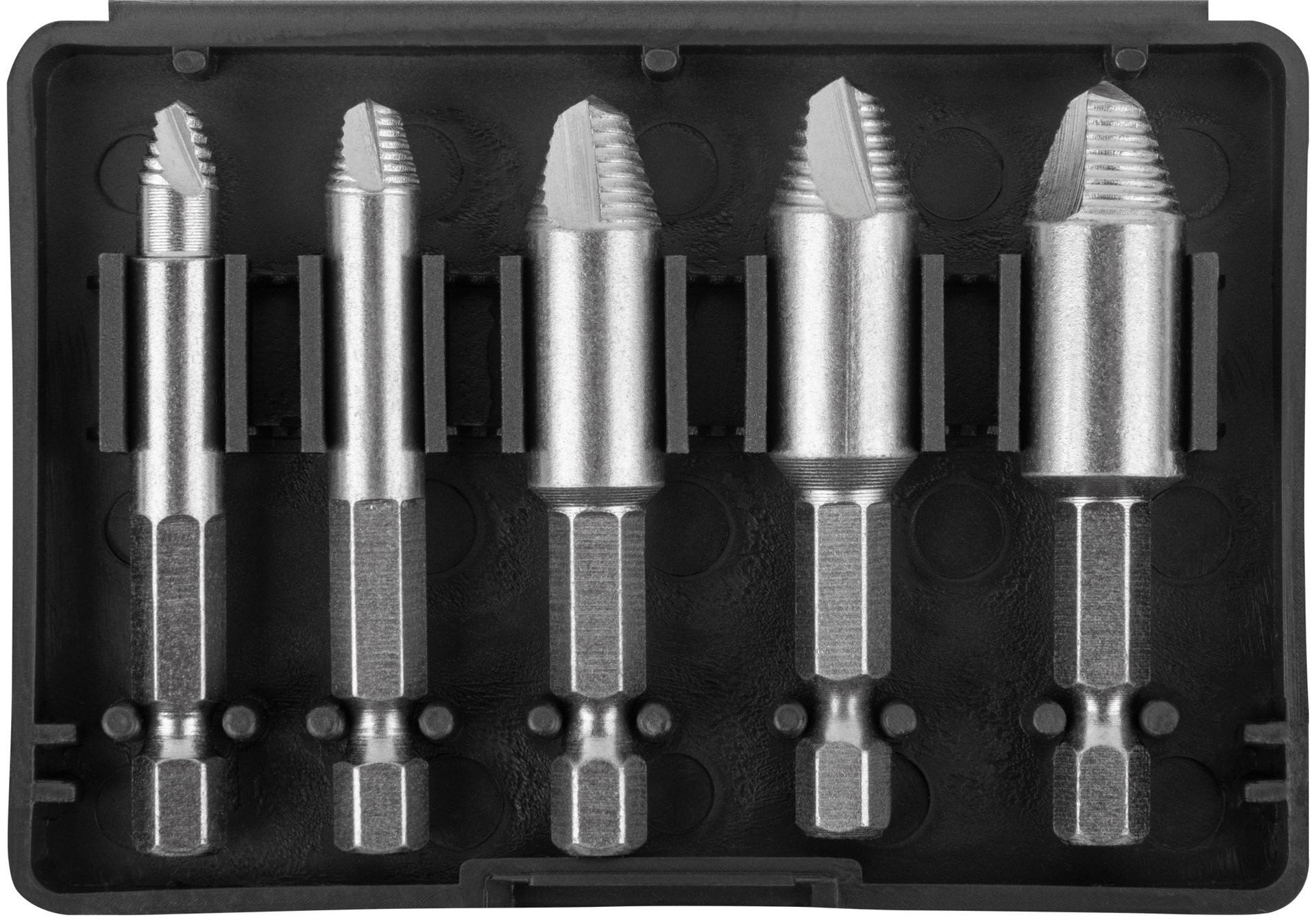 Экстракторы для болтов и шпилек усиленные, HSS сталь, 5 шт. (36454)