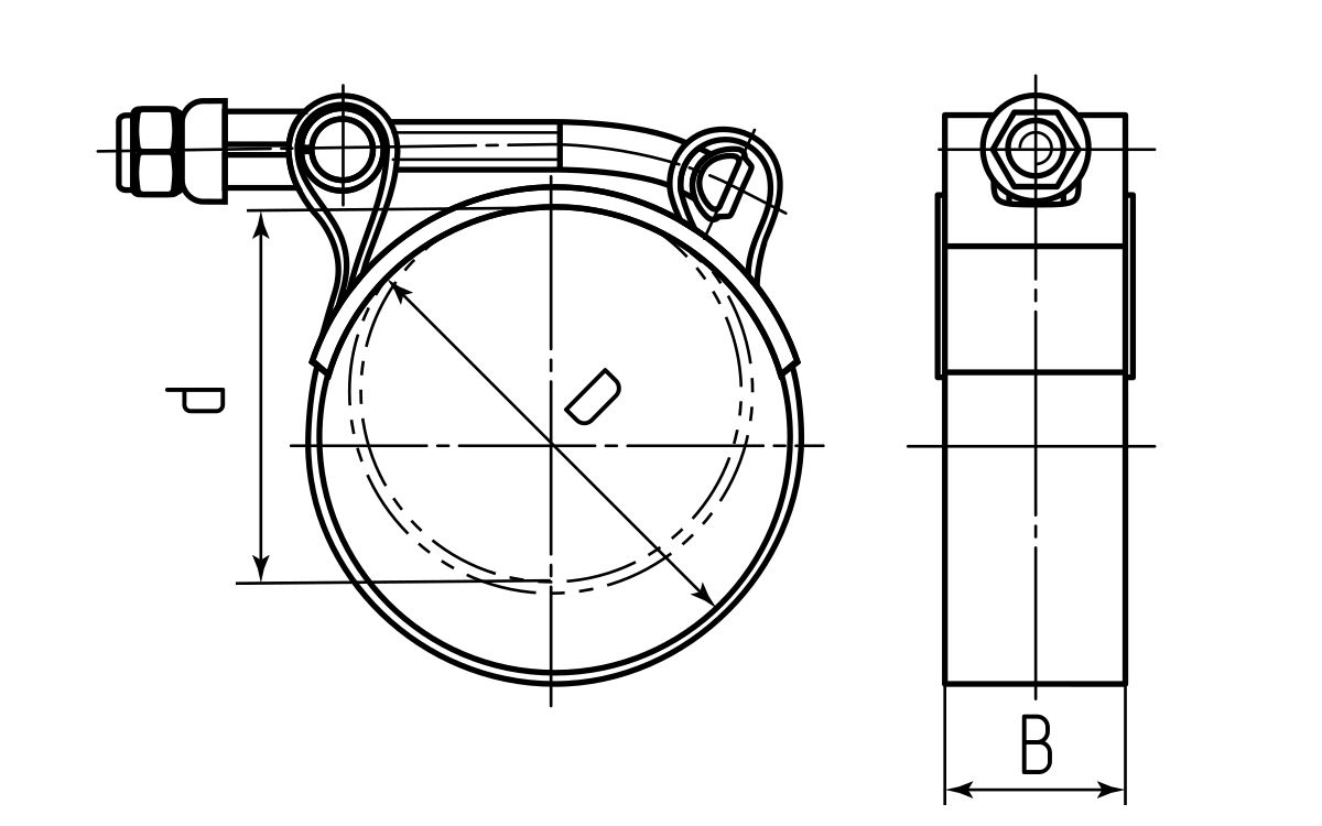 Хомут силовой SR 52-55/W2 ROBUST (Fortisflex) (80575)
