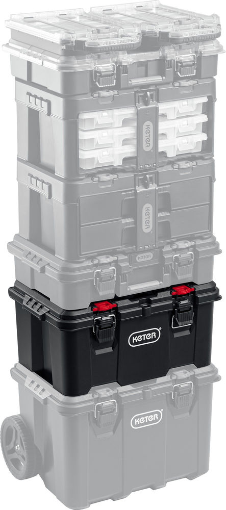 Ящик пластиковый 525 х 345 х 260 мм (21) с крышкой STACKNROLL KETER 38398