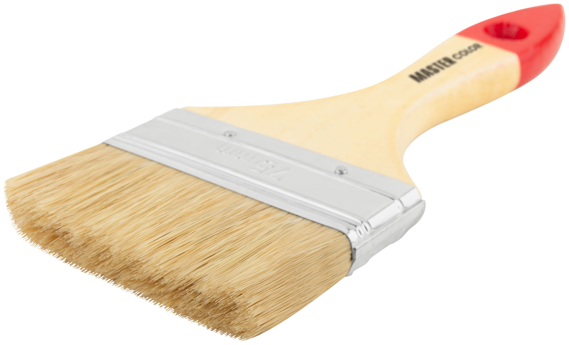 Кисть флейцевая, натур. щетина, 55% топс, лакиров.ручка, ширина 75 мм (30-0015)