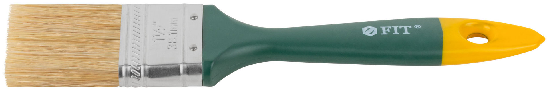 Кисть флейцевая Контур, натур.светлая щетина, пластиковая ручка 1,5 (38 мм) (01164)