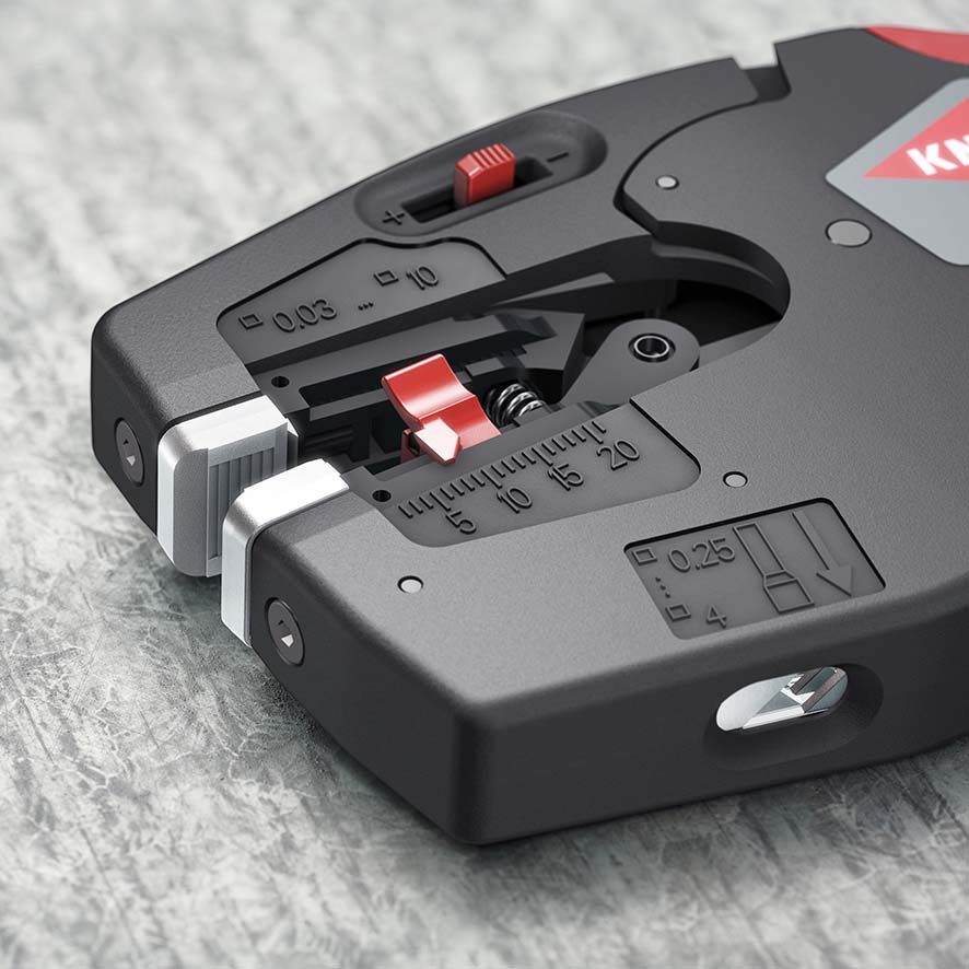 Стриппер автоматический 0.03-10 мм? AWG 32-8 3-в-1, рез до 10 мм?, обжим: квадрат, 0.25-4 мм?, 2 х 2.5 мм?, 190 мм, SB NexStrip KNIPEX KN-1272190SB