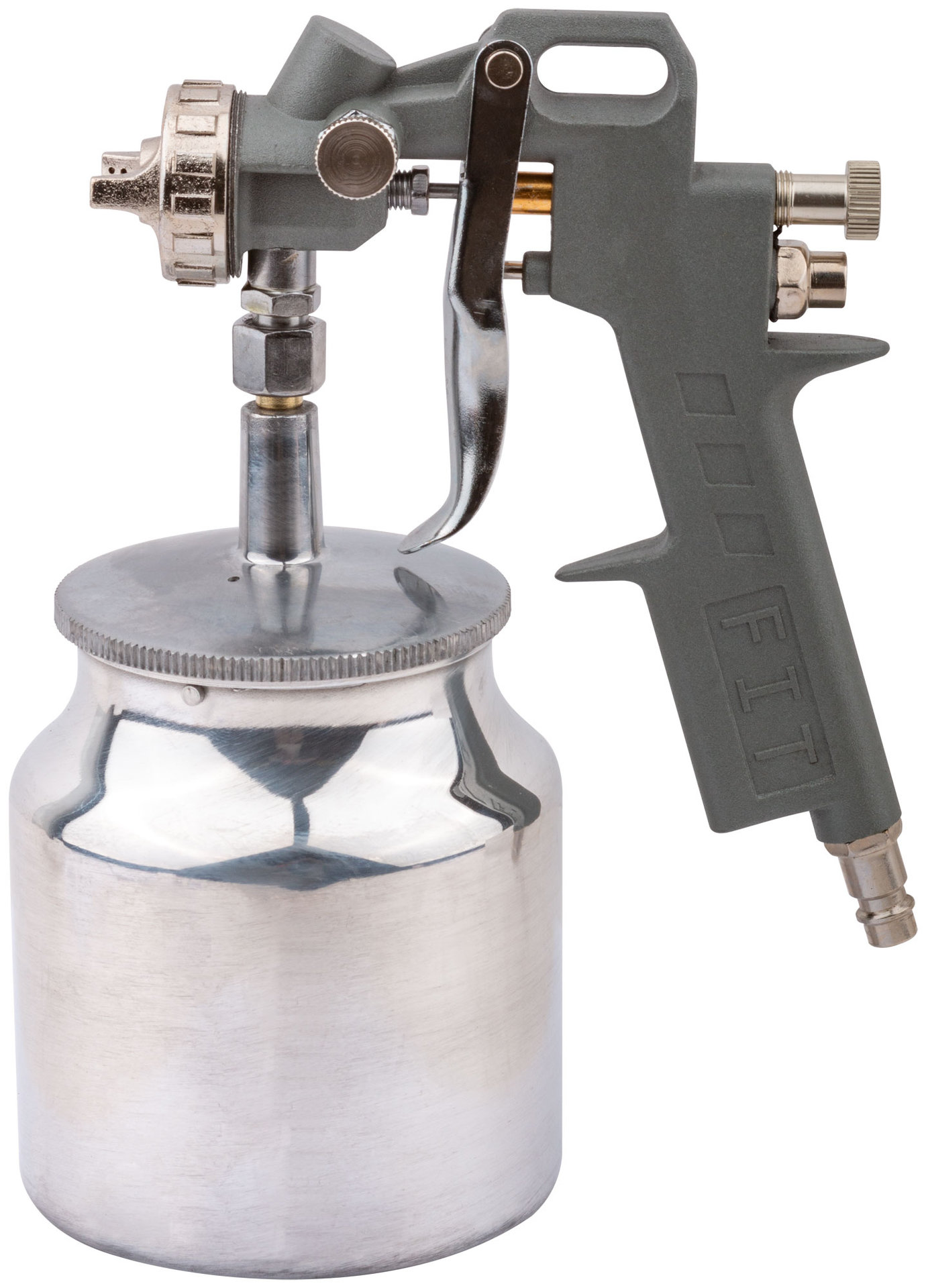 Краскопульт пневматический, алюминиевый нижний бачок 750 мл, 1.5 мм (81002)