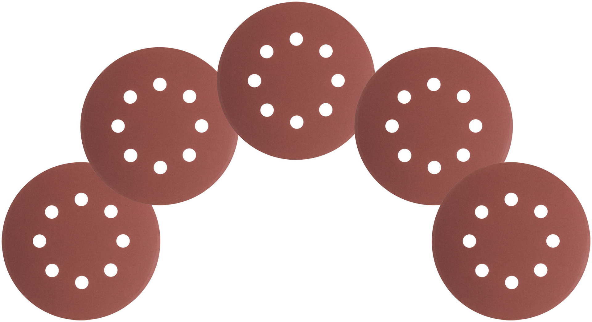 Круги шлифовальные с отверстиями (липучка), алюминий-оксидные, 125 мм, 5 шт. Р 600 (39793)