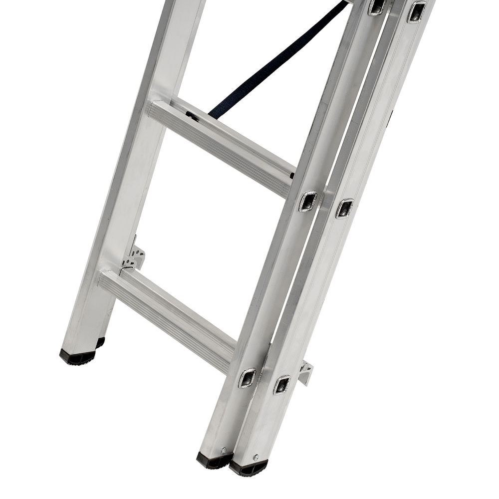 Лестница, 3 х 13 ступеней, алюминиевая, трехсекционная, Сибртех (97823)
