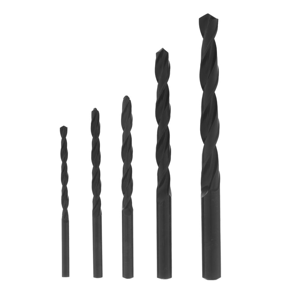 Набор сверл по металлу, 4-5-6-8-10 мм, HSS, 5 шт, пластиковый бокс, цилиндрический хвостовик Sparta (723105)