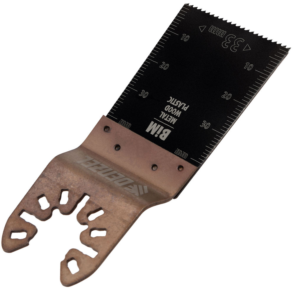 Насадка для МФИ режущая пазовая прямая, BiM, по металлу и дереву, 33 x 1.4 мм, мелкий зуб Denzel (782305)