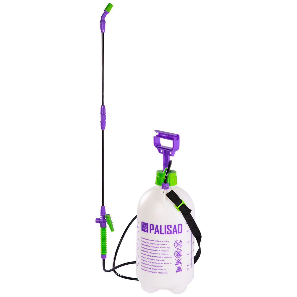 Опрыскиватель ручной, 7 л, с насосом, шлангом, разбрызгиватель Palisad (64750)