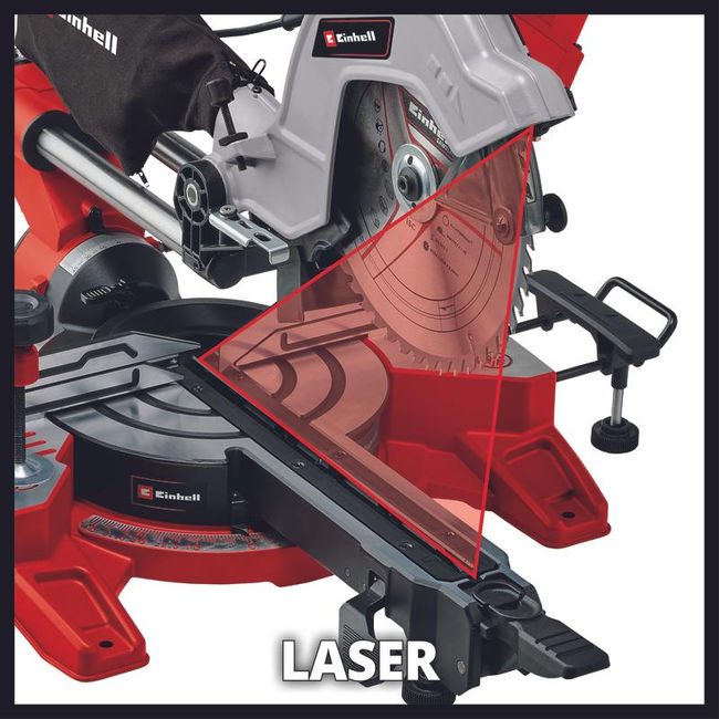 Пила торцовочная Einhell TE-SM 10 L Dual, 2100вт,254х30мм,пропил 305х85мм,лазер (4300877)