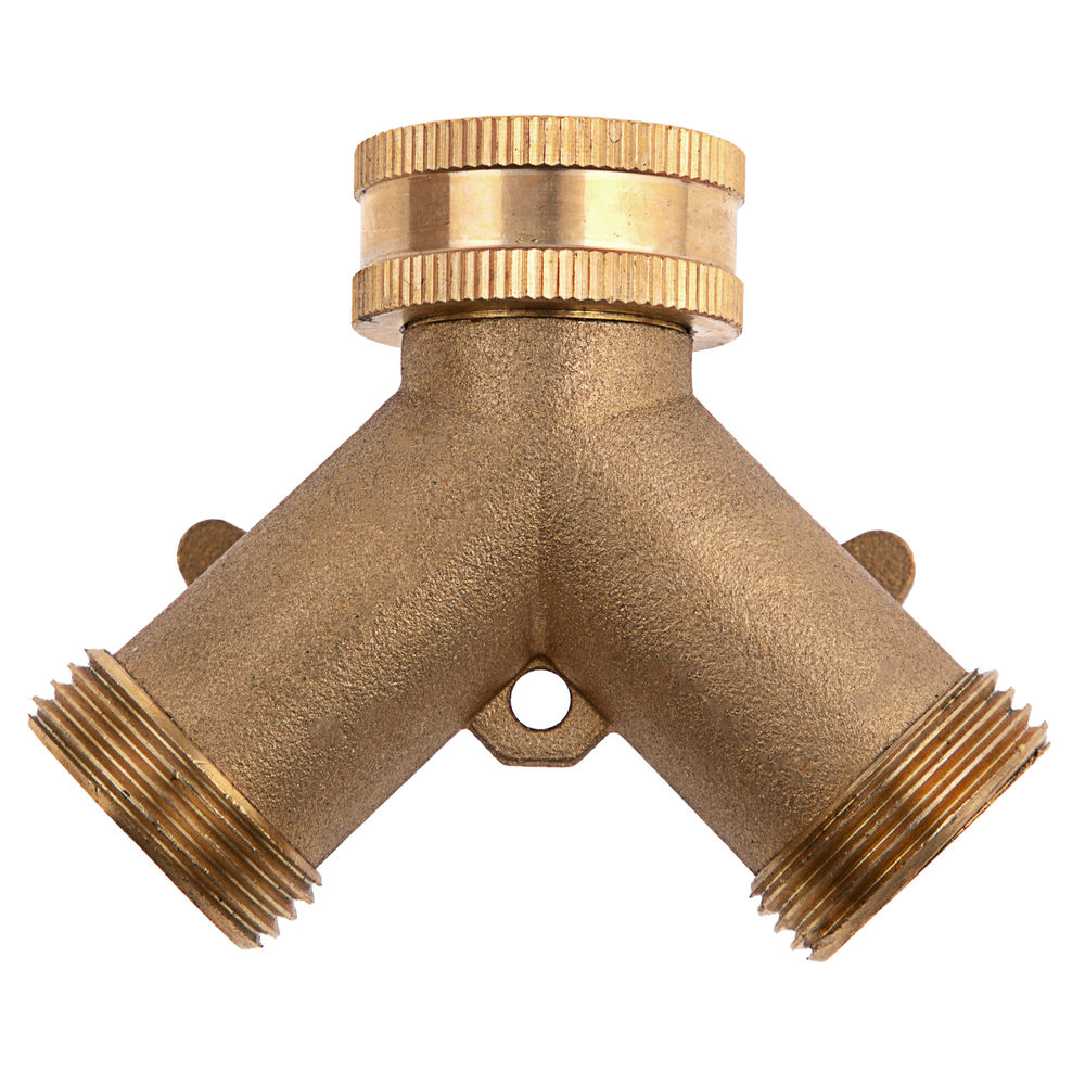 Разветвитель двухканальный, регулируемый, внешняя и внутренняя резьба 3/4, латунный Palisad (66523)