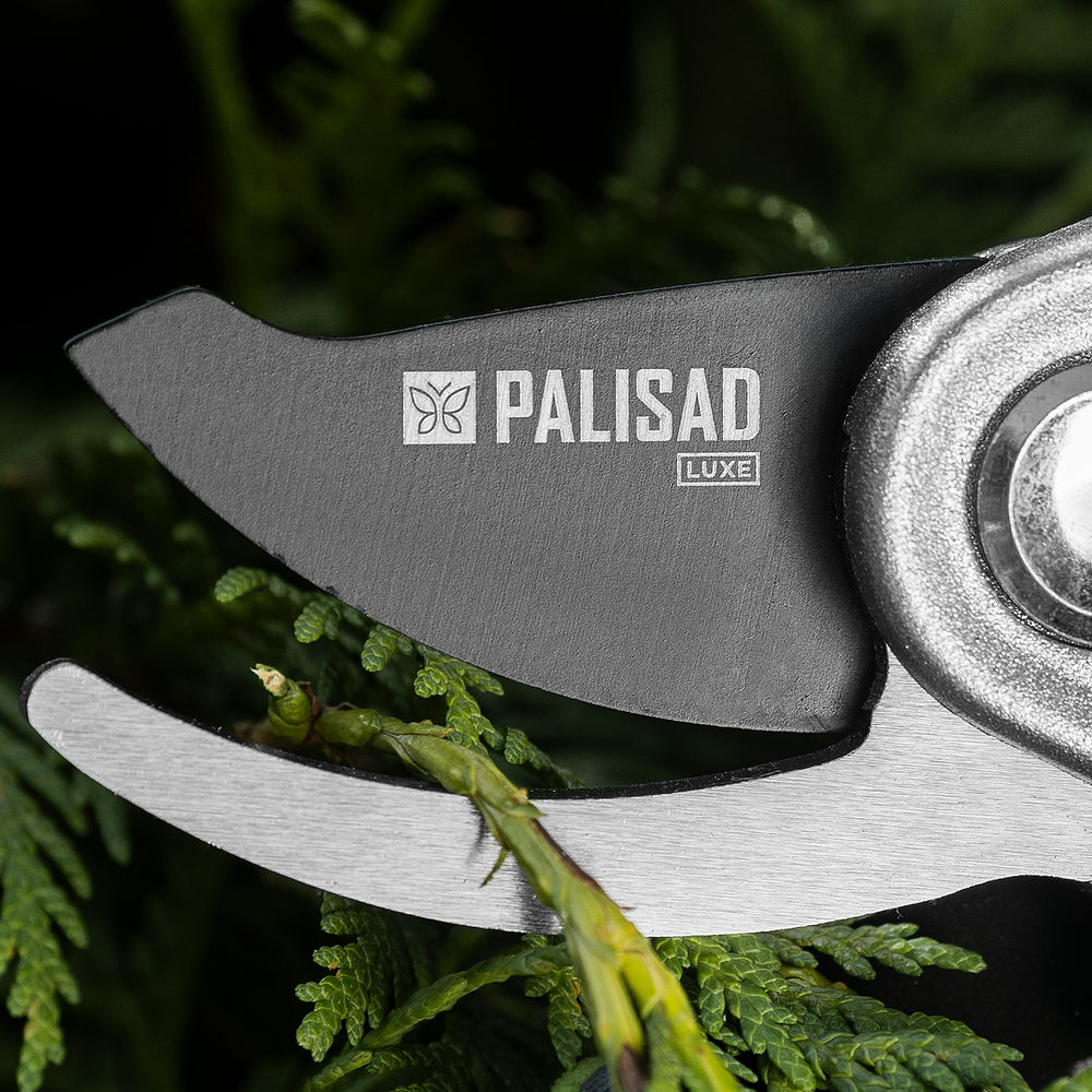 Секатор прямого реза, 205 мм, алюминиевые рукоятки в ПВХ-оболочке, LUXE Palisad (60463)