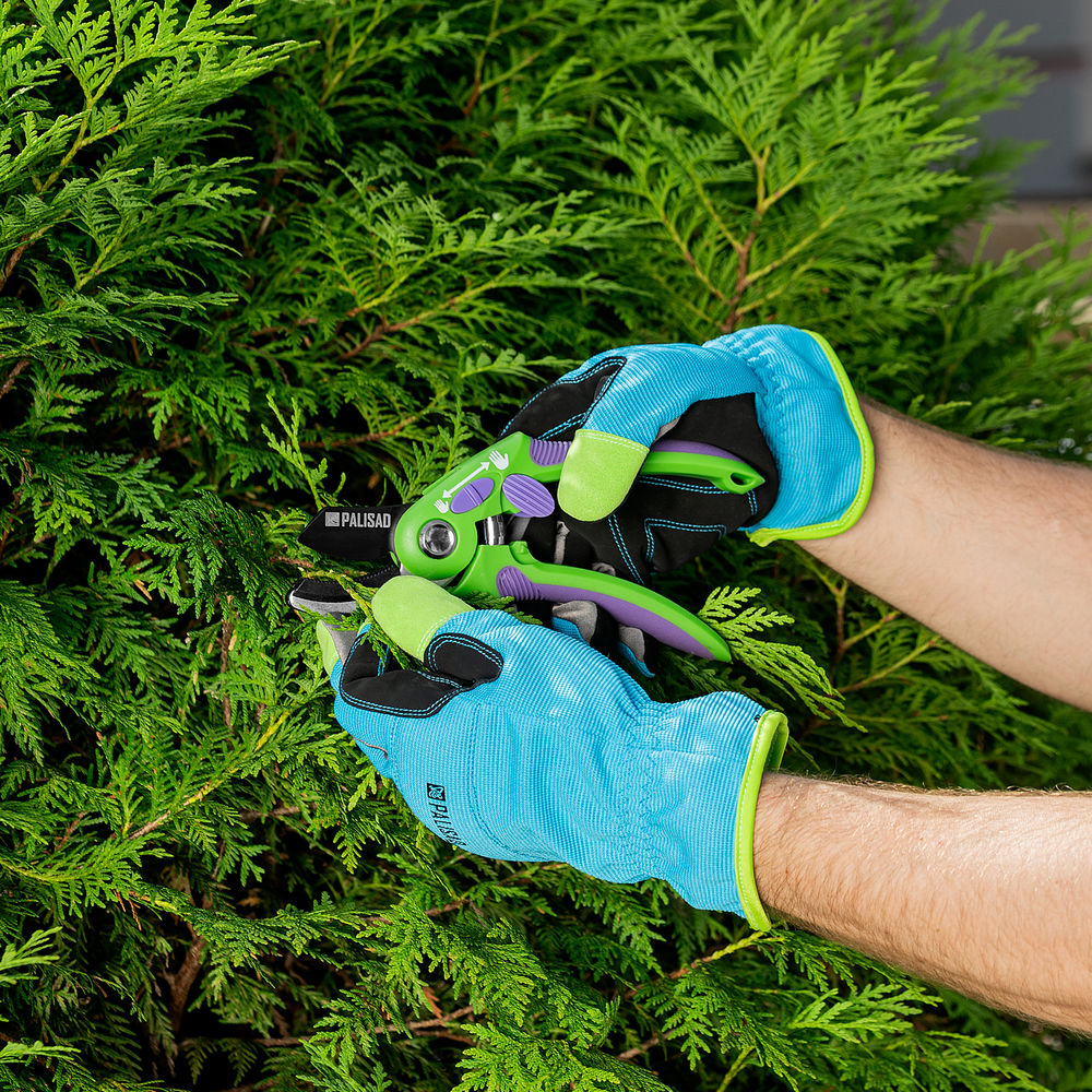 Секатор с наковальней, 215 мм, регулировка захвата, двухкомпонентные рукоятки, Palisad (60486)