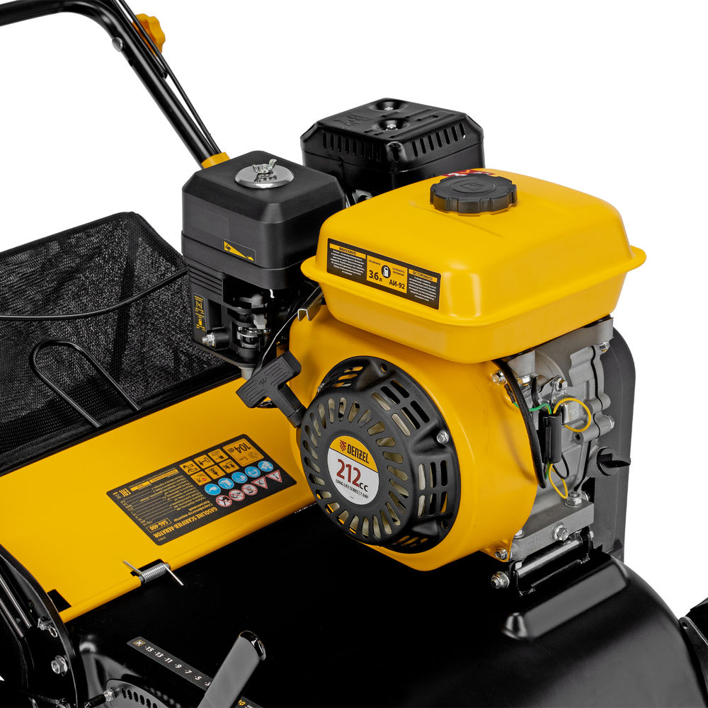 Скарификатор-аэратор бензиновый SAG-400, 212 см3, -15/+10 мм, 40 см Denzel (57802)