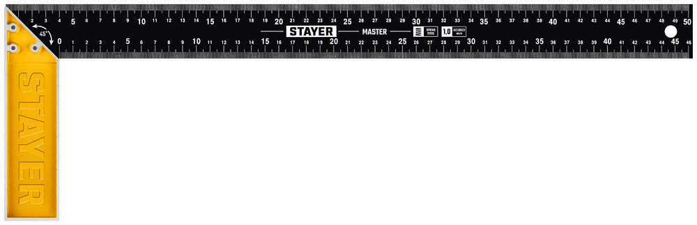 Угольник столярный 500 мм, со стальным полотном STAYER 3430-50