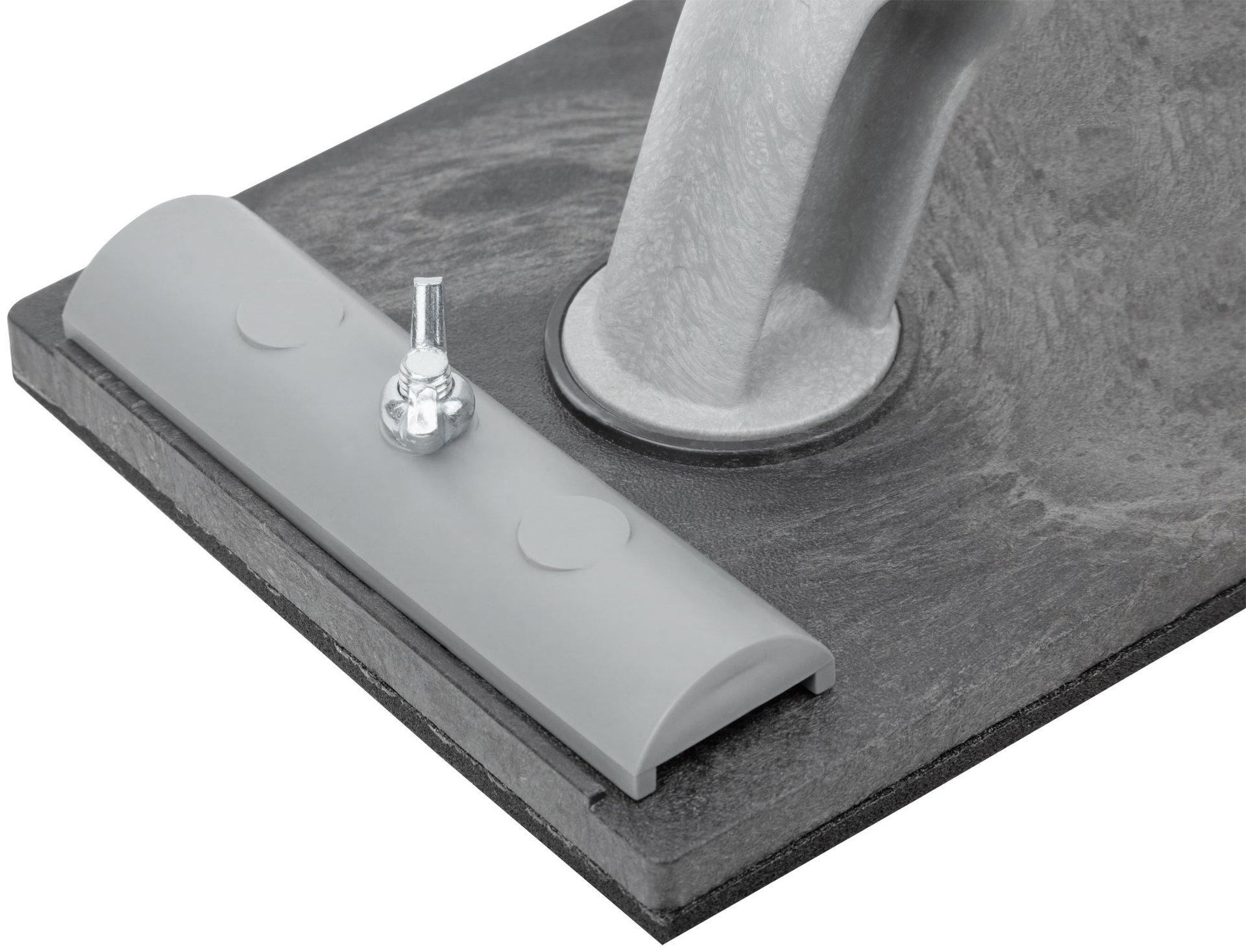 Терка для нажд.бумаги пластиковая с мет.прижимом, черная 230х105 мм (39720М)