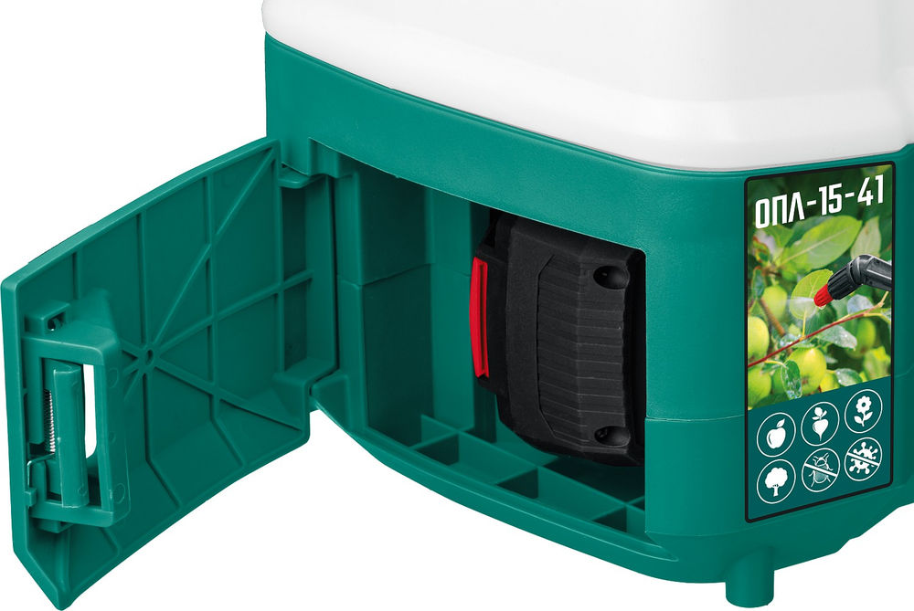 Опрыскиватель аккумуляторный 15 л, 1 АКБ 4 А·ч ЗУБР ОПЛ-15-41