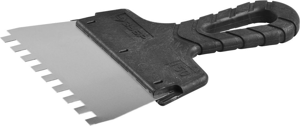 Шпатель фасадный нержавеющий 150 мм зуб 8?8 мм пластиковая ручка ЗУБР 10078-15-08