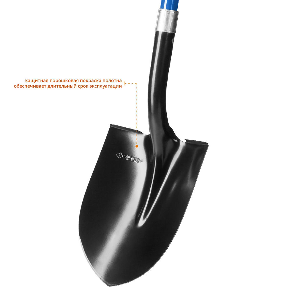 Лопата штыковая тип ЛСГ 295 х 215 х 1410 мм, полотно 1.5 мм закалённое, фибергласовый черенок с резиновой ручкой Профессионал СТАРАТЕЛЬ ЗУБР 39545_z02