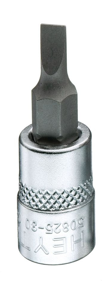 50825-30 Головка торцевая с вставкой-битой с плоским шлицем, 1/4, SL 0.9 x 5.5 x 36 мм (HE-50825300483)