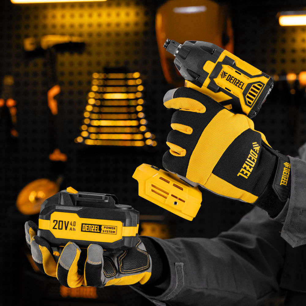 Гайковерт ударный аккумуляторный бесщет. CIWH-BL-20-350, Li-Ion, 20 В// Denzel (26520)