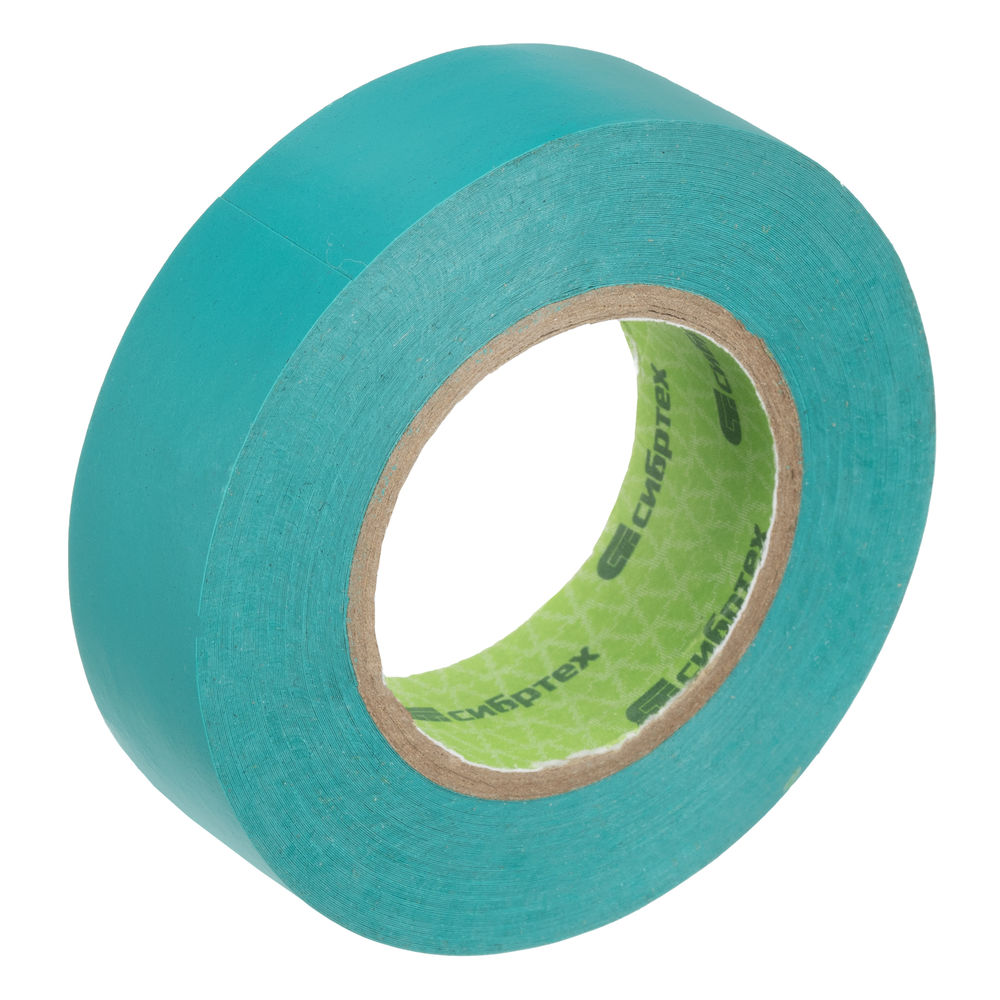 Изолента ПВХ, 19 мм х 20 м, зеленая Сибртех (88797)