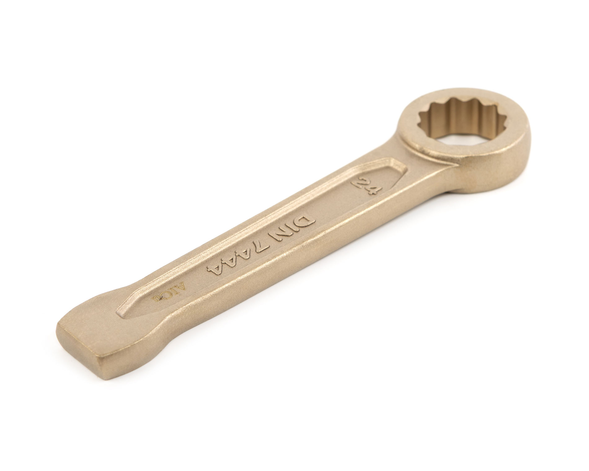 Ключ гаечный накидной ударный 24 искробезопасный сплав AlCu, HORTZ