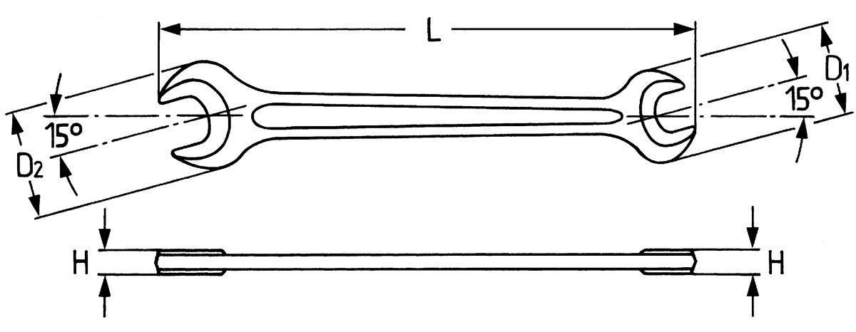 КЛЮЧ РОЖКОВЫЙ HEYCO Qualitatswerkzeuge GmbH & Co. KG HE-00895505536