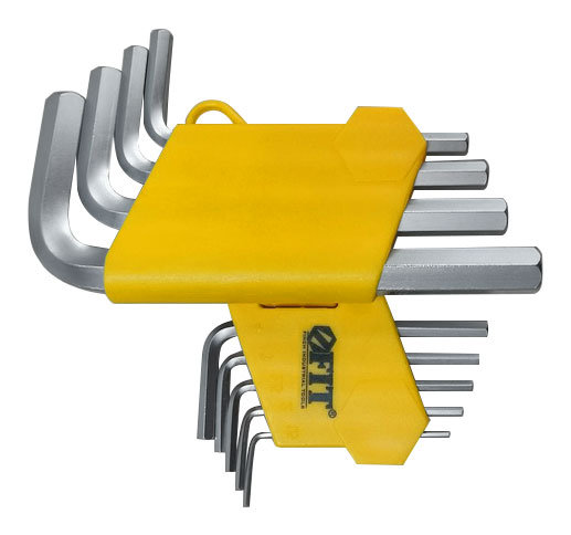 Ключи шестигранные, CrV сталь, 9 шт., 2-12 мм, в пластиковом держателе