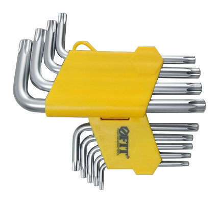 Набор ключей звёздочек Torx, 9 шт, в пластиковом держателе