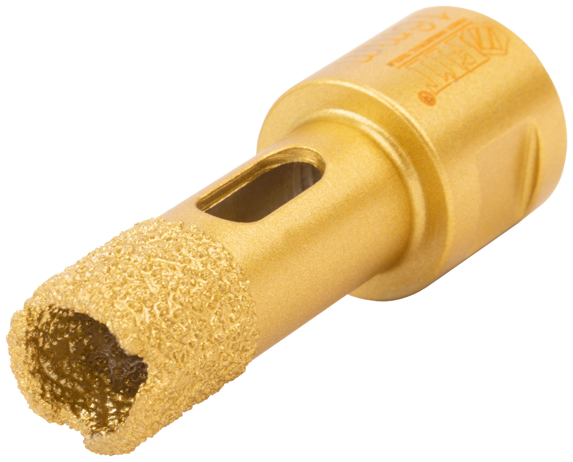 Коронка кольцевая для УШМ, М14, по керамограниту, камню и кафелю алмазная, вакуумное спекание 16х60 мм (16336)