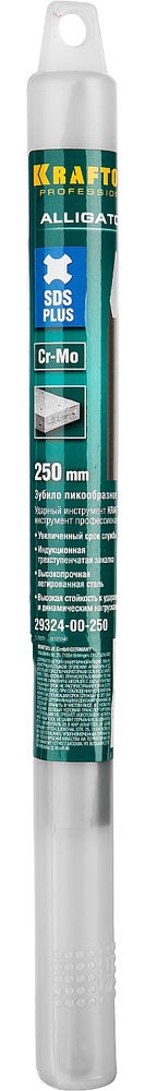 Пикообразное зубило ALLIGATOR, 250 мм, SDS-plus KRAFTOOL 29324-00-250_z01