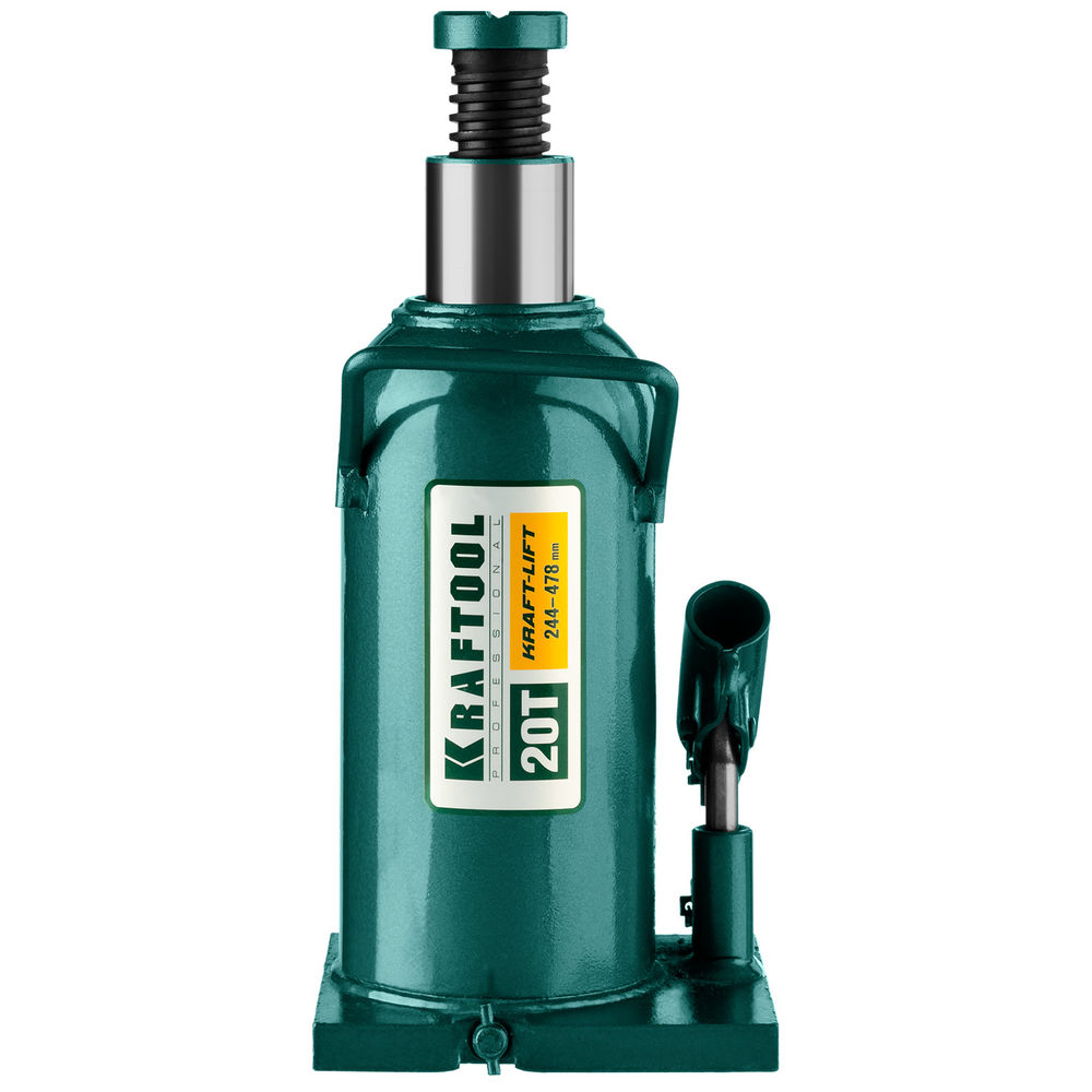 Домкрат бутылочный гидравлический 20 т, 244 - 478 мм KRAFT-LIFT KRAFTOOL 43462-20