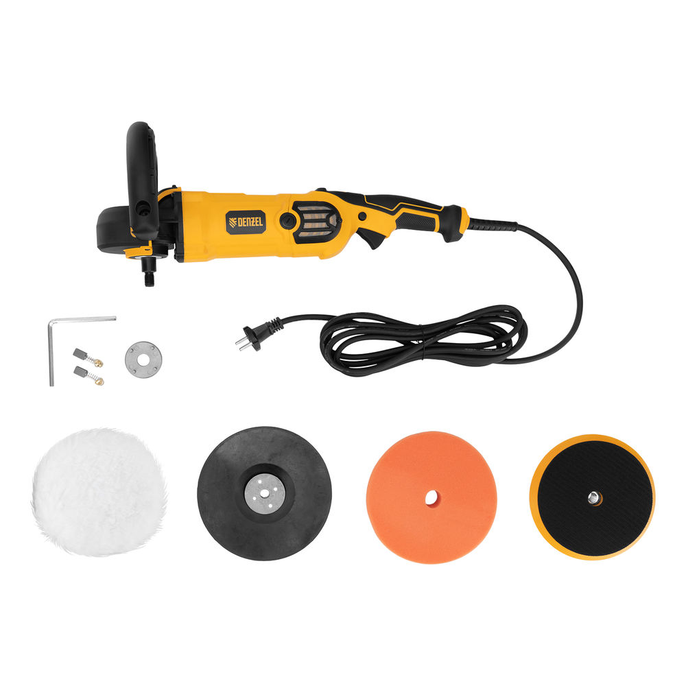 Машина полировальная CP-180, 1400 Вт, 180 мм, 0-3000 об/мин Denzel (27701)