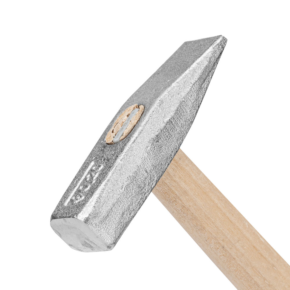 Молоток слесарный, 200 г, квадратный боек, деревянная рукоятка Россия