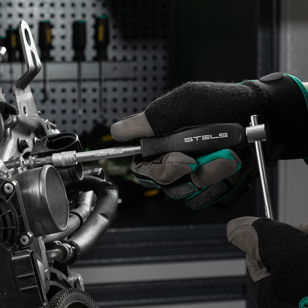 Набор инструментов, 1/4, Cr-V, S2, усиленный кейс, 47 предметов Stels